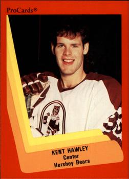 1990-91 ProCards AHL/IHL #40 Kent Hawley Front