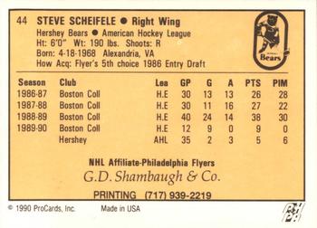 1990-91 ProCards AHL/IHL #44 Steve Scheifele Back