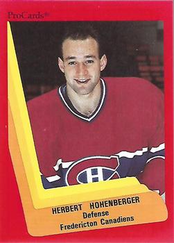 1990-91 ProCards AHL/IHL #63 Herbert Hohenberger Front