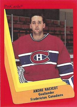 1990-91 ProCards AHL/IHL #67 Andre Racicot Front