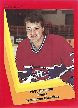 1990-91 ProCards AHL/IHL #68 Paul DiPietro Front