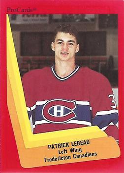 1990-91 ProCards AHL/IHL #73 Patrick Lebeau Front