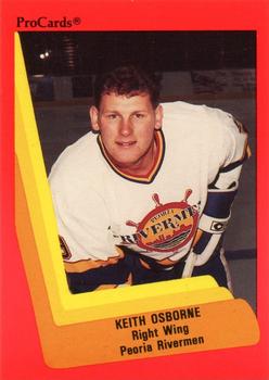 1990-91 ProCards AHL/IHL #76 Keith Osborne Front
