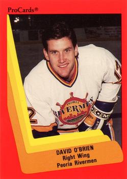 1990-91 ProCards AHL/IHL #92 David O'Brien Front
