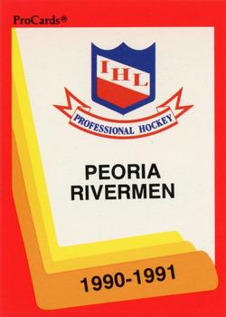 1990-91 ProCards AHL/IHL #99 Peoria Rivermen Front