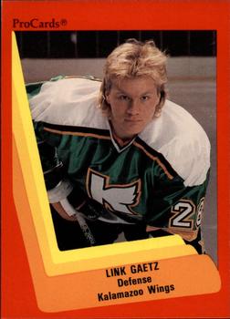 1990-91 ProCards AHL/IHL #110 Link Gaetz Front