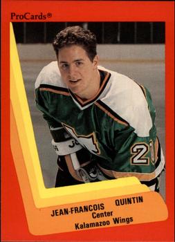 1990-91 ProCards AHL/IHL #117 Jean-Francois Quintin Front