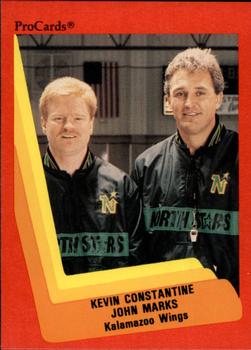 1990-91 ProCards AHL/IHL #121 Kevin Constantine / John Marks Front