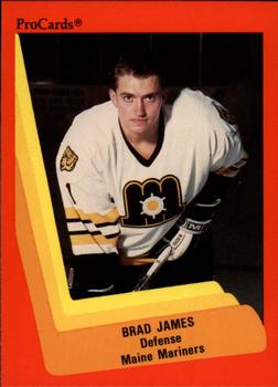 1990-91 ProCards AHL/IHL #137 Brad James Front