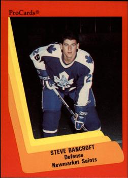 1990-91 ProCards AHL/IHL #159 Steve Bancroft Front
