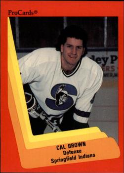 1990-91 ProCards AHL/IHL #171 Cal Brown Front