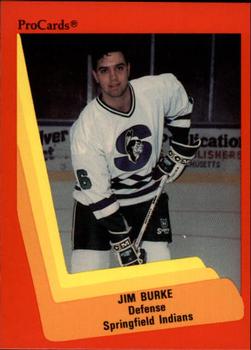 1990-91 ProCards AHL/IHL #174 Jim Burke Front
