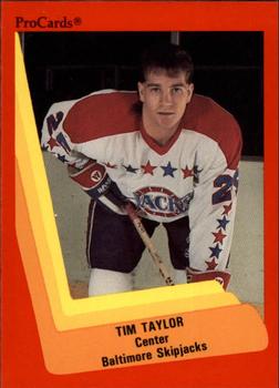 1990-91 ProCards AHL/IHL #211 Tim Taylor Front