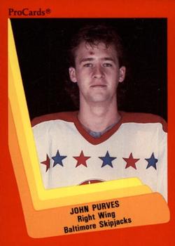 1990-91 ProCards AHL/IHL #212 John Purves Front