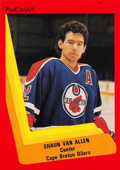 1990-91 ProCards AHL/IHL #223 Shaun Van Allen Front