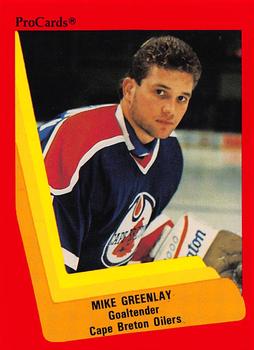 1990-91 ProCards AHL/IHL #225 Mike Greenlay Front