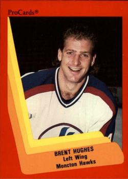 1990-91 ProCards AHL/IHL #244 Brent Hughes Front