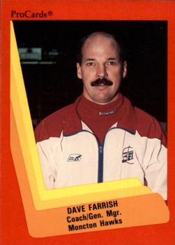 1990-91 ProCards AHL/IHL #263 Dave Farrish Front