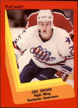 1990-91 ProCards AHL/IHL #266 Joel Savage Front