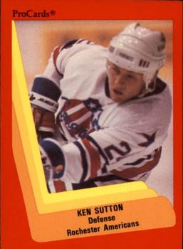 1990-91 ProCards AHL/IHL #271 Ken Sutton Front