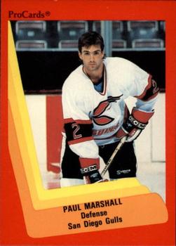 1990-91 ProCards AHL/IHL #297 Paul Marshall Front
