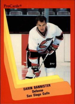 1990-91 ProCards AHL/IHL #298 Darin Bannister Front
