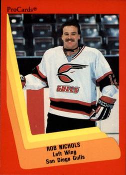 1990-91 ProCards AHL/IHL #299 Rob Nichols Front
