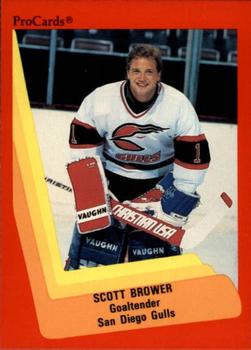 1990-91 ProCards AHL/IHL #302 Scott Brower Front