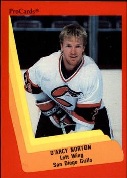 1990-91 ProCards AHL/IHL #320 D'Arcy Norton Front