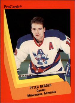 1990-91 ProCards AHL/IHL #326 Peter DeBoer Front