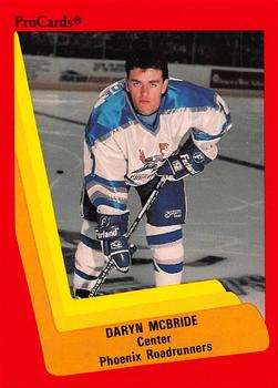 1990-91 ProCards AHL/IHL #363 Daryn McBride Front
