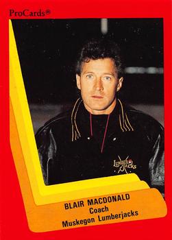 1990-91 ProCards AHL/IHL #390 Blair MacDonald Front