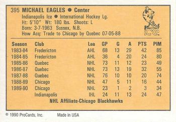 1990-91 ProCards AHL/IHL #395 Mike Eagles Back