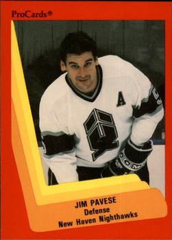 1990-91 ProCards AHL/IHL #423 Jim Pavese Front