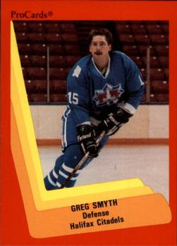 1990-91 ProCards AHL/IHL #453 Greg Smyth Front