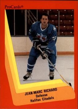 1990-91 ProCards AHL/IHL #457 Jean-Marc Richard Front