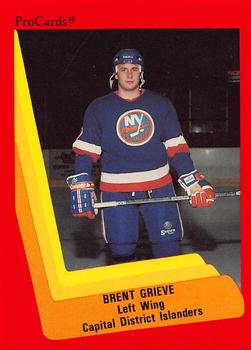 1990-91 ProCards AHL/IHL #506 Brent Grieve Front