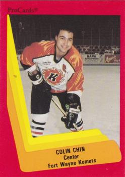 1990-91 ProCards AHL/IHL #540 Colin Chin Front