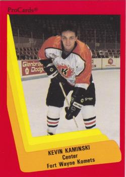 1990-91 ProCards AHL/IHL #544 Kevin Kaminski Front