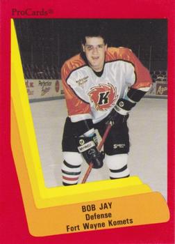 1990-91 ProCards AHL/IHL #550 Bob Jay Front