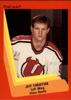 1990-91 ProCards AHL/IHL #572 Jeff Christian Front