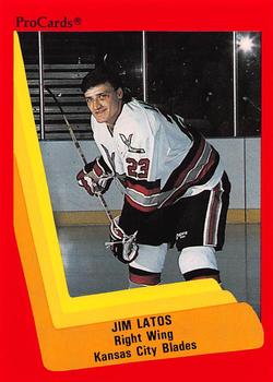 1990-91 ProCards AHL/IHL #585 James Latos Front