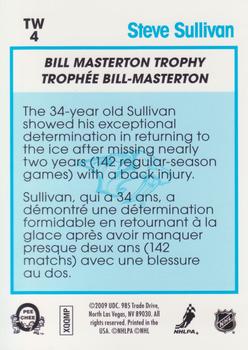 2009-10 O-Pee-Chee - Trophy Winners #TW4 Steve Sullivan Back