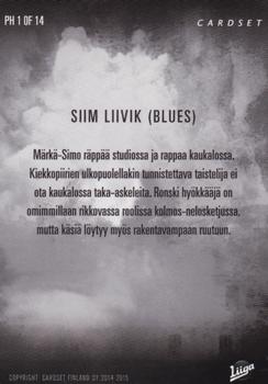 2014-15 Cardset Finland - Play Hard #PH1 Siim Liivik Back