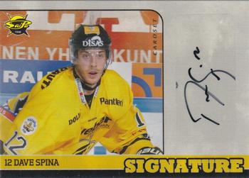 2014-15 Cardset Finland - Signature #NNO Dave Spina Front