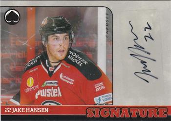2014-15 Cardset Finland - Signature #NNO Jake Hansen Front
