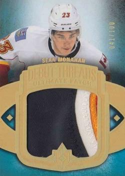 2013-14 Upper Deck Ultimate Collection - Debut Threads Patches #UDT-SM Sean Monahan Front