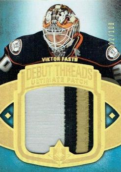 2013-14 Upper Deck Ultimate Collection - Debut Threads Patches #UDT-VF Viktor Fasth Front