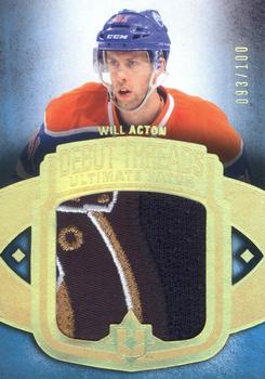 2013-14 Upper Deck Ultimate Collection - Debut Threads Patches #UDT-WA Will Acton Front