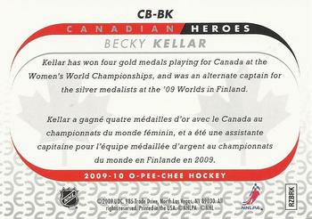 2009-10 O-Pee-Chee - Canadian Heroes #CB-BK Becky Kellar Back